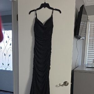 B Darlin Black Sparkle Maxi Dress